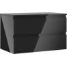 Mexen Orio meuble de salle de bain sous lavabo 80 cm avec plan, 2 tiroirs, noir brillant - 91A10-08047-2-BFFC70
