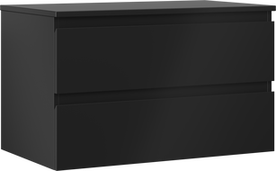 Mexen Orio meuble de salle de bain sous lavabo 80 cm avec plateau, 2 tiroirs, noir mat - 91A10-08047-2-BFFC71