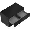Mexen Orio meuble de salle de bain sous lavabo 80 cm avec plateau, 2 tiroirs, noir mat - 91A10-08047-2-BFFC71