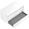 Mexen Orio meuble de salle de bain sous-lavabo 90 cm avec plateau, 2 tiroirs, blanc brillant - 91A10-09047-2-BFFC00
