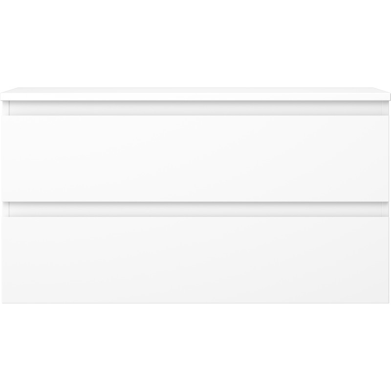 Mexen Orio meuble de salle de bain sous lavabo 90 cm avec plateau, 2 tiroirs, blanc mat - 91A10-09047-2-BFFC01