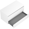 Mexen Orio meuble de salle de bain sous lavabo 90 cm avec plateau, 2 tiroirs, blanc mat - 91A10-09047-2-BFFC01