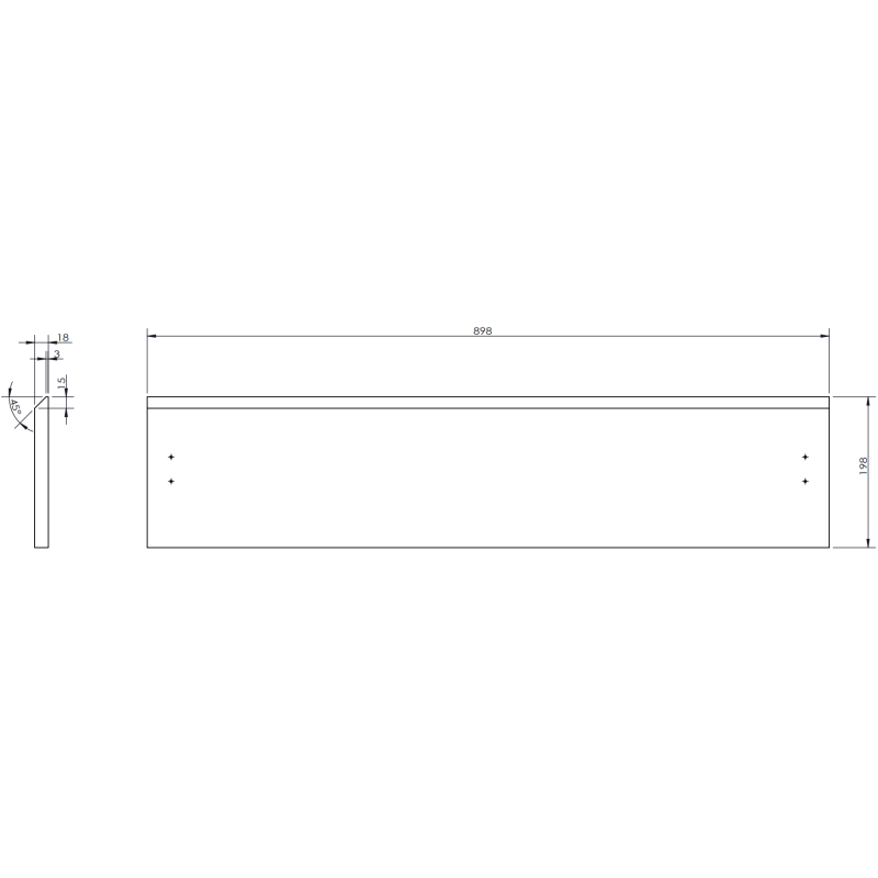 Mexen Orio meuble de salle de bains sous lavabo 90 cm avec plateau, 2 tiroirs, gris mat - 91A10-09047-2-BFFC62