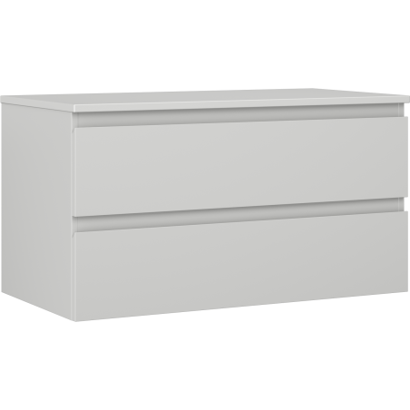 Mexen Orio meuble de salle de bains sous lavabo 90 cm avec plateau, 2 tiroirs, gris mat - 91A10-09047-2-BFFC62