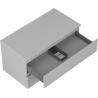 Mexen Orio meuble de salle de bains sous lavabo 90 cm avec plateau, 2 tiroirs, gris mat - 91A10-09047-2-BFFC62
