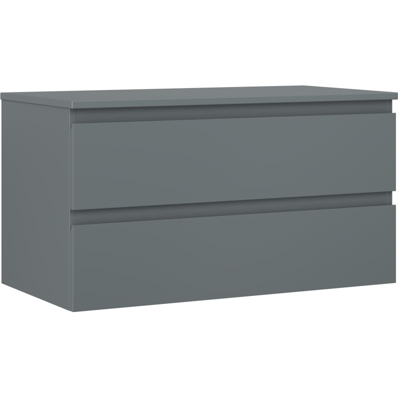 Mexen Orio meuble de salle de bains sous-lavabo 90 cm avec plateau, 2 tiroirs, graphite mat - 91A10-09047-2-BFFC66