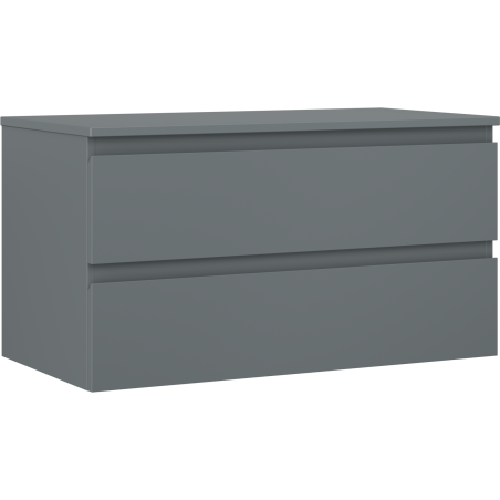 Mexen Orio meuble de salle de bain sous lavabo 90 cm avec plateau, 2 tiroirs, graphite mat - 91A10-09047-2-BFFC66