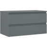 Mexen Orio meuble de salle de bain sous lavabo 90 cm avec plateau, 2 tiroirs, graphite mat - 91A10-09047-2-BFFC66
