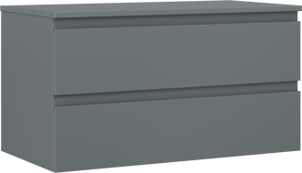 Mexen Orio meuble de salle de bains sous-lavabo 90 cm avec plateau, 2 tiroirs, graphite mat - 91A10-09047-2-BFFC66