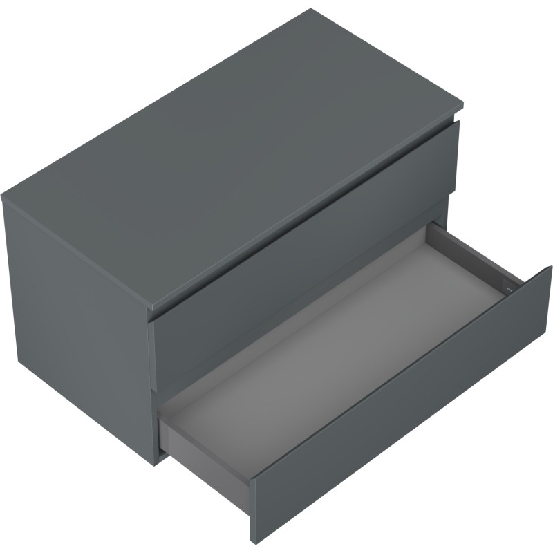 Mexen Orio meuble de salle de bains sous-lavabo 90 cm avec plateau, 2 tiroirs, graphite mat - 91A10-09047-2-BFFC66