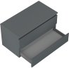 Mexen Orio meuble de salle de bain sous lavabo 90 cm avec plateau, 2 tiroirs, graphite mat - 91A10-09047-2-BFFC66