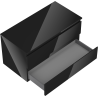 Mexen Orio meuble de salle de bain sous-vasque 90 cm avec plateau, 2 tiroirs, noir brillant - 91A10-09047-2-BFFC70