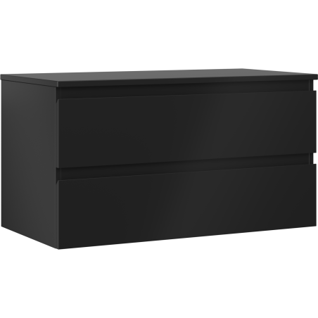 Mexen Orio meuble de salle de bain sous-lavabo 90 cm avec dessus, 2 tiroirs, noir mat - 91A10-09047-2-BFFC71