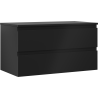 Mexen Orio meuble de salle de bain sous-lavabo 90 cm avec dessus, 2 tiroirs, noir mat - 91A10-09047-2-BFFC71