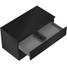 Mexen Orio meuble de salle de bain sous-lavabo 90 cm avec dessus, 2 tiroirs, noir mat - 91A10-09047-2-BFFC71
