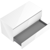 Mexen Orio meuble de salle de bain sous-lavabo 100 cm avec plateau, 2 tiroirs, blanc brillant - 91A10-10047-2-BFFC00