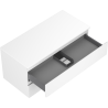 Mexen Orio meuble de salle de bain sous lavabo 100 cm avec plateau, 2 tiroirs, blanc mat - 91A10-10047-2-BFFC01