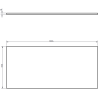 Mexen Orio armoire de salle de bain sous lavabo 100 cm avec plateau, 2 tiroirs, gris mat - 91A10-10047-2-BFFC62