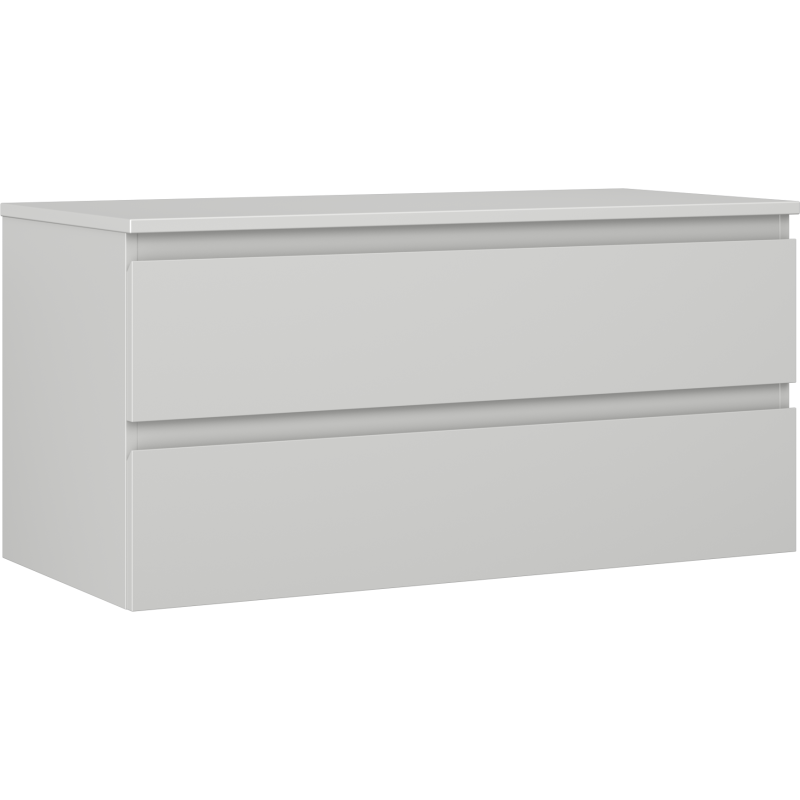 Mexen Orio armoire de salle de bain sous lavabo 100 cm avec plateau, 2 tiroirs, gris mat - 91A10-10047-2-BFFC62