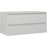 Mexen Orio armoire de salle de bains sous-lavabo 100 cm avec plateau, 2 tiroirs, gris mat - 91A10-10047-2-BFFC62