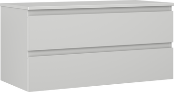 Mexen Orio armoire de salle de bain sous lavabo 100 cm avec plateau, 2 tiroirs, gris mat - 91A10-10047-2-BFFC62