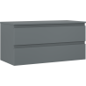 Mexen Orio armoire de salle de bain sous vasque 100 cm avec plateau, 2 tiroirs, graphite mat - 91A10-10047-2-BFFC66