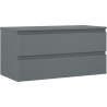 Mexen Orio meuble de salle de bain sous-lavabo 100 cm avec plateau, 2 tiroirs, graphite mat - 91A10-10047-2-BFFC66