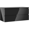 Mexen Orio meuble de salle de bain sous vasque 100 cm avec plateau, 2 tiroirs, noir brillant - 91A10-10047-2-BFFC70