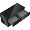 Mexen Orio meuble de salle de bain sous-lavabo 100 cm avec plateau, 2 tiroirs, noir brillant - 91A10-10047-2-BFFC70