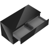 Mexen Orio meuble de salle de bain sous vasque 100 cm avec plateau, 2 tiroirs, noir brillant - 91A10-10047-2-BFFC70