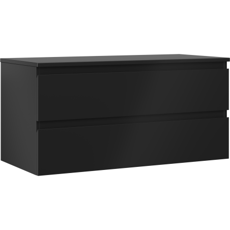 Mexen Orio armoire de salle de bain sous lavabo 100 cm avec plateau, 2 tiroirs, noir mat - 91A10-10047-2-BFFC71