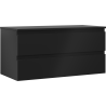 Mexen Orio armoire de salle de bain sous lavabo 100 cm avec plateau, 2 tiroirs, noir mat - 91A10-10047-2-BFFC71