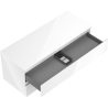 Mexen Orio meuble de salle de bain 120 cm avec plateau, 2 tiroirs, blanc brillant - 91A10-12047-2-BFFC00