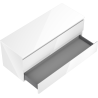 Mexen Orio meuble de salle de bain 120 cm avec plateau, 2 tiroirs, blanc brillant - 91A10-12047-2-BFFC00
