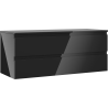 Mexen Orio armoire de salle de bain sous lavabo 120 cm avec plateau, 2 tiroirs, noir brillant - 91A10-12047-2-BFFC70