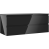 Mexen Orio meuble de salle de bain sous lavabo 120 cm avec plateau, 2 tiroirs, noir brillant - 91A10-12047-2-BFFC70