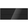 Mexen Orio meuble de salle de bain sous lavabo 120 cm avec plateau, 2 tiroirs, noir brillant - 91A10-12047-2-BFFC70