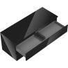 Mexen Orio meuble de salle de bain sous lavabo 120 cm avec plateau, 2 tiroirs, noir brillant - 91A10-12047-2-BFFC70