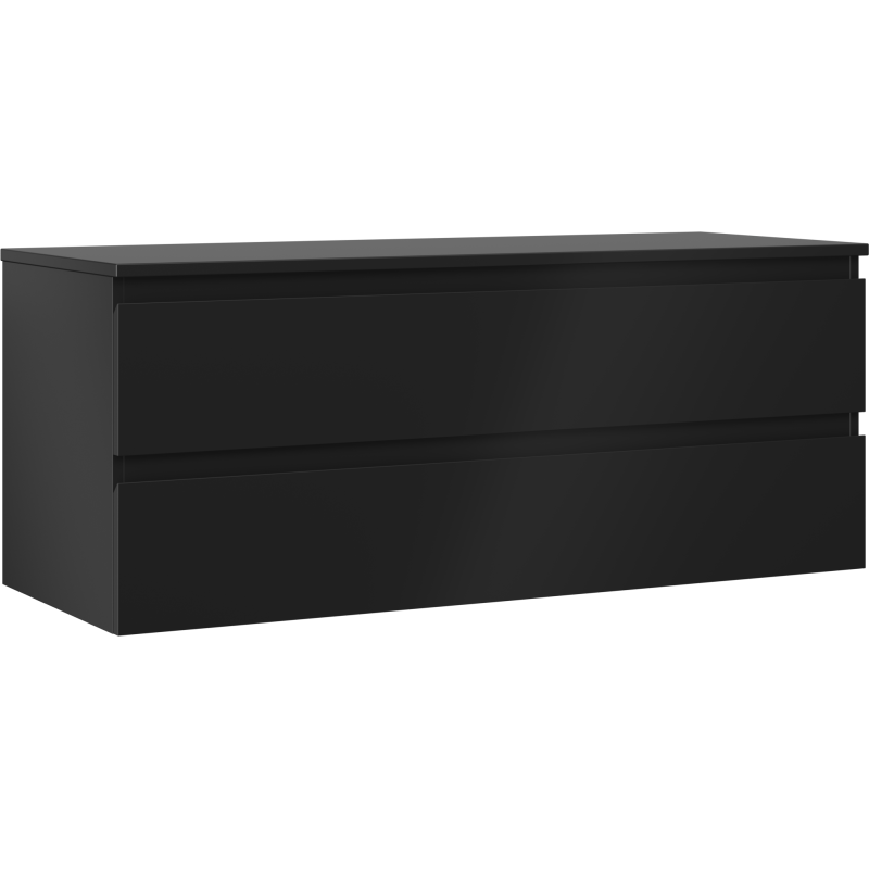 Mexen Orio meuble de salle de bain de 120 cm avec plan, 2 tiroirs, noir mat - 91A10-12047-2-BFFC71