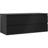 Mexen Orio meuble de salle de bain de 120 cm avec plan, 2 tiroirs, noir mat - 91A10-12047-2-BFFC71