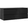 Mexen Orio meuble de salle de bain sous lavabo 120 cm avec plateau, 2 tiroirs, noir mat - 91A10-12047-2-BFFC71