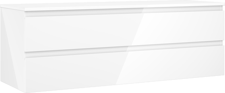 Mexen Orio meuble de salle de bains sous lavabo 140 cm avec plateau, 2 tiroirs, blanc brillant - 91A10-14047-2-BFFC00