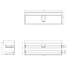 Mexen Orio meuble de salle de bain pour lavabo 140 cm avec plateau, 2 tiroirs, blanc brillant - 91A10-14047-2-BFFC00