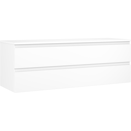 Mexen Orio meuble de salle de bain sous-lavabo 140 cm avec plateau, 2 tiroirs, blanc mat - 91A10-14047-2-BFFC01
