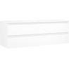 Mexen Orio meuble de salle de bain sous-lavabo 140 cm avec plateau, 2 tiroirs, blanc mat - 91A10-14047-2-BFFC01