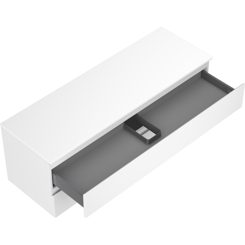 Mexen Orio meuble de salle de bain sous-vasque 140 cm avec plan de travail, 2 tiroirs, blanc mat - 91A10-14047-2-BFFC01