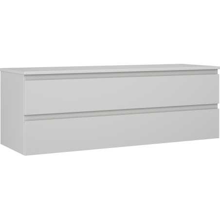 Mexen Orio armoire de salle de bain sous lavabo 140 cm avec plateau, 2 tiroirs, gris mat - 91A10-14047-2-BFFC62
