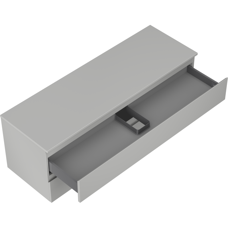 Mexen Orio meuble de salle de bain sous vasque 140 cm avec plateau, 2 tiroirs, gris mat - 91A10-14047-2-BFFC62