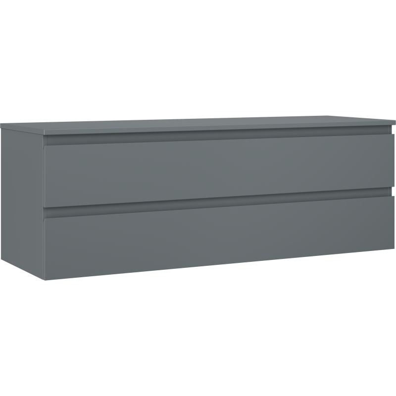 Mexen Orio meuble de salle de bain sous lavabo 140 cm avec plateau, 2 tiroirs, graphite mat - 91A10-14047-2-BFFC66