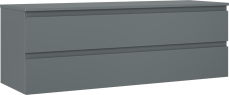 Mexen Orio meuble de salle de bain sous le lavabo 140 cm avec plateau, 2 tiroirs, graphite mat - 91A10-14047-2-BFFC66